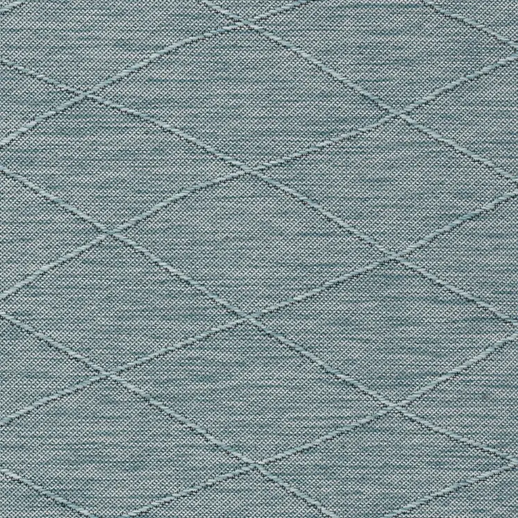 3' X 5' Aqua And Ivory Geometric Indoor Outdoor Area Rug