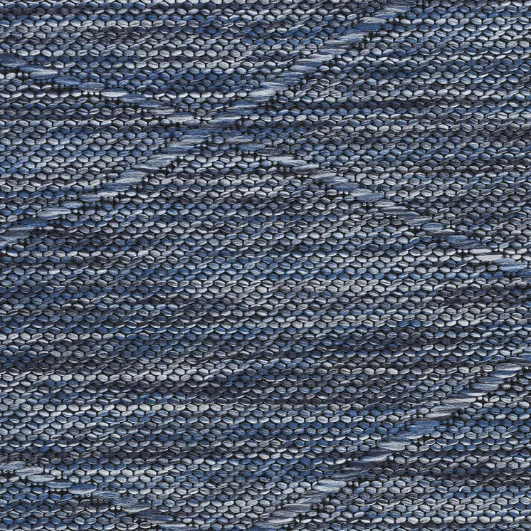3' X 5' Navy Blue And Ivory Geometric Indoor Outdoor Area Rug