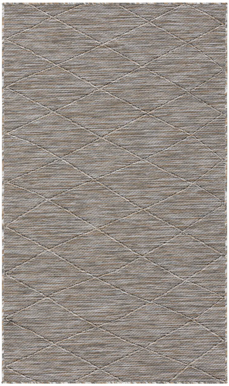 3' X 5' Gray And Light Gray Geometric Indoor Outdoor Area Rug