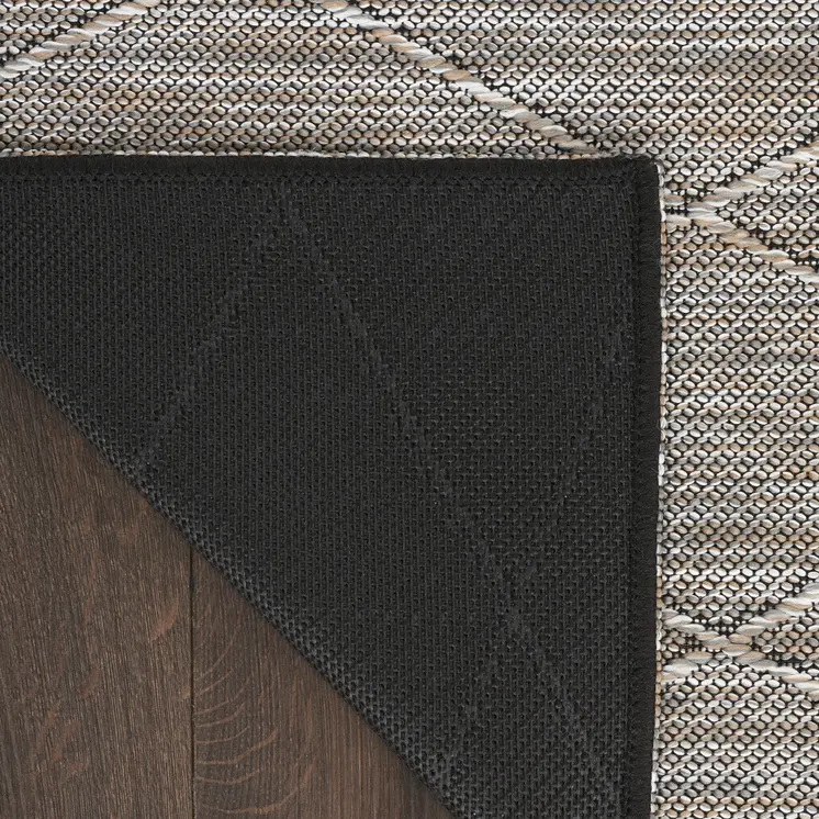 3' X 5' Gray And Light Gray Geometric Indoor Outdoor Area Rug