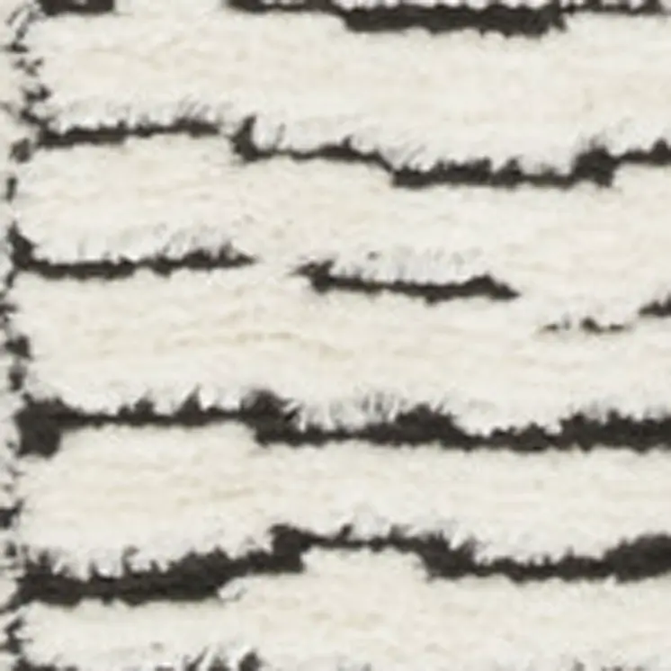 4' X 6' Ivory and Black Abstract Geometric Area Rug