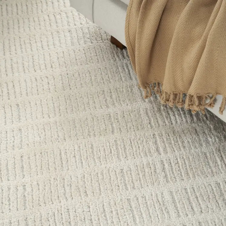 4' X 6' Ivory and Gray Geometric Area Rug