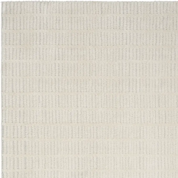 4' X 6' Ivory and Gray Geometric Area Rug