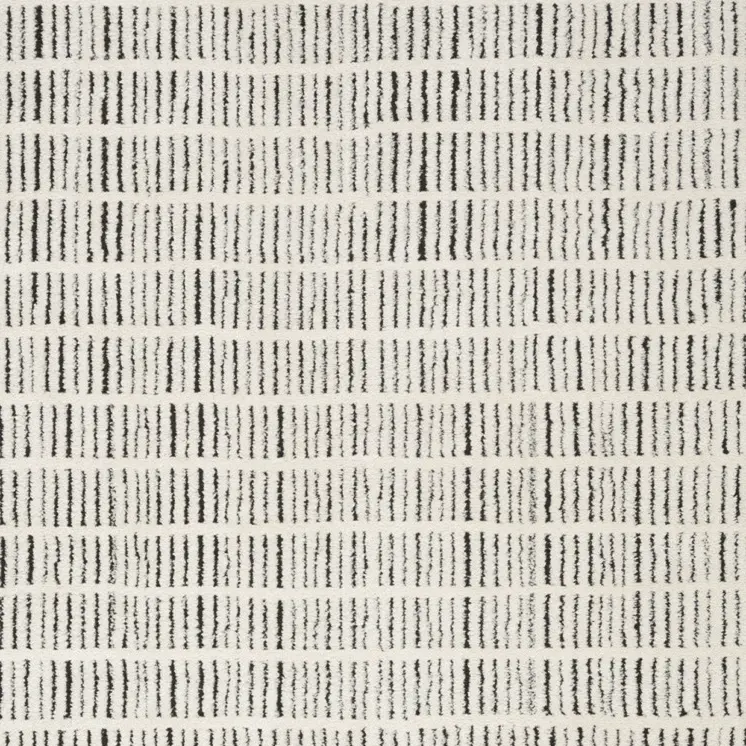 4' X 6' Ivory and Black Geometric Area Rug