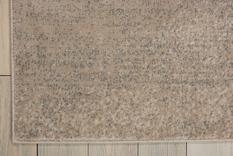 4' X 6' Beige and Gray Botanical Leaves Area Rug