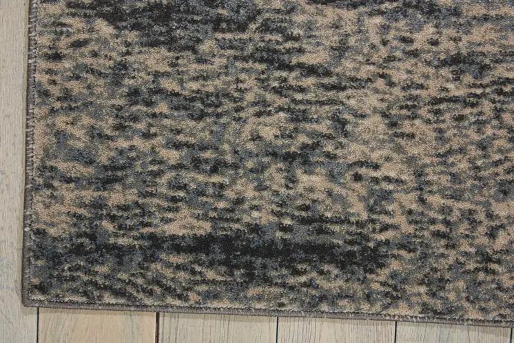 4' X 6' Gray Black and Beige Abstract Area Rug