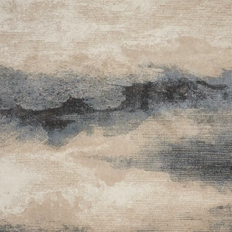 4' X 6' Gray Black and Beige Abstract Area Rug