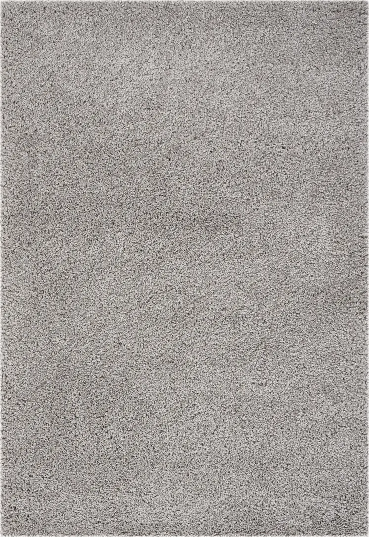 3' X 5' Gray Shag Distressed Area Rug