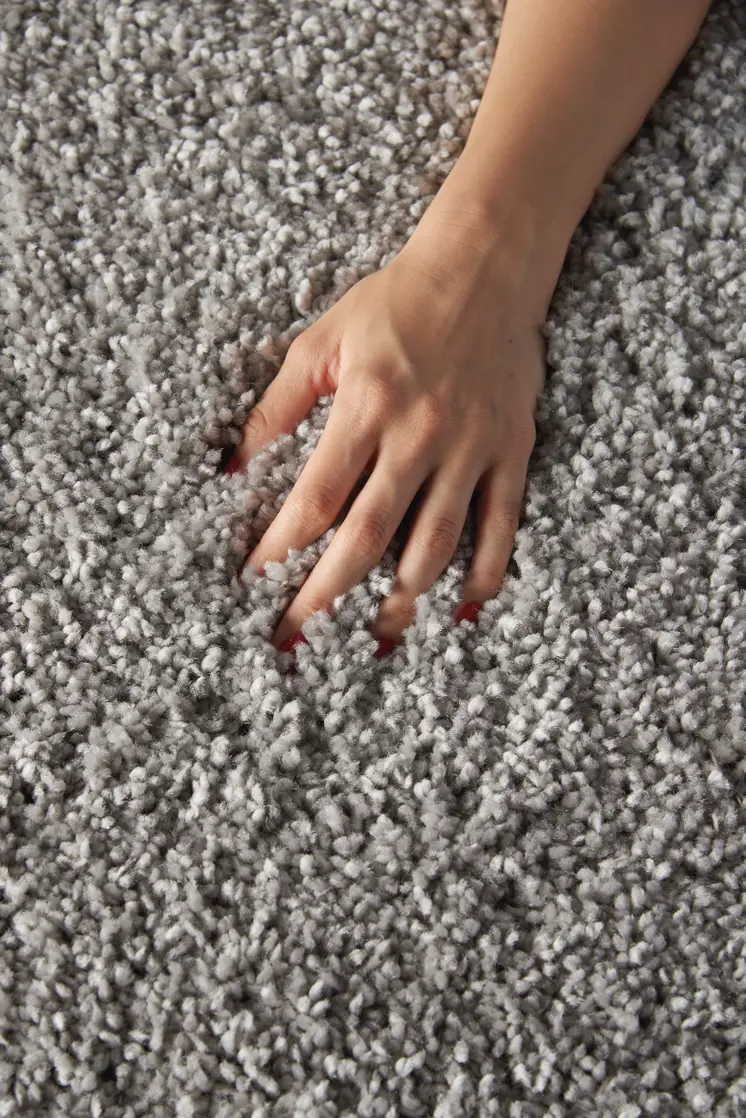 3' X 5' Gray Shag Distressed Area Rug