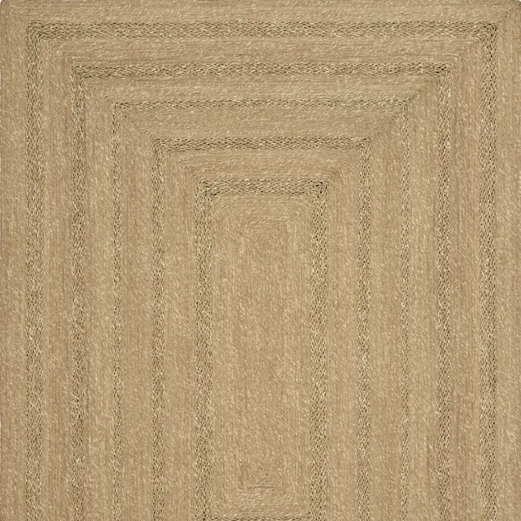 5' X 7' Natural And Brown Handmade Indoor Outdoor Area Rug