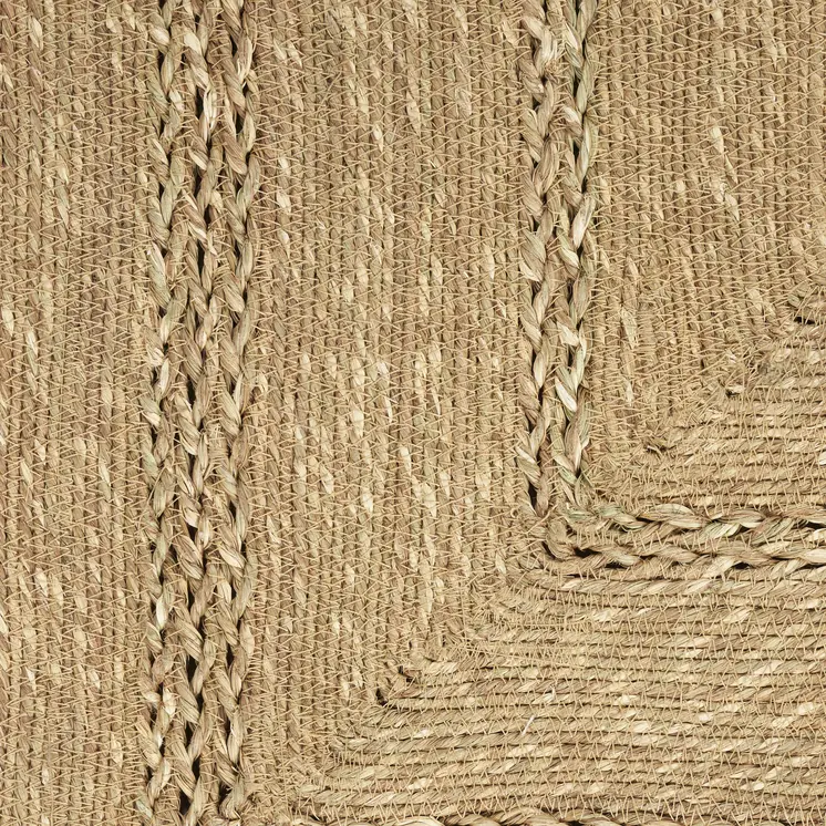 4' X 6' Natural And Brown Handmade Indoor Outdoor Area Rug