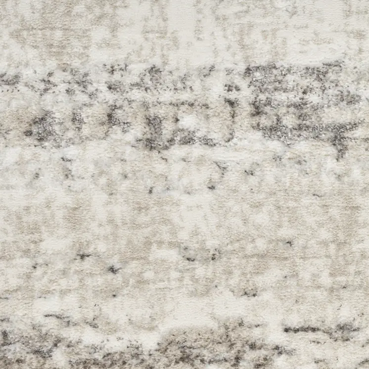 4' X 6' Cream and Gray Abstract Non Skid Area Rug