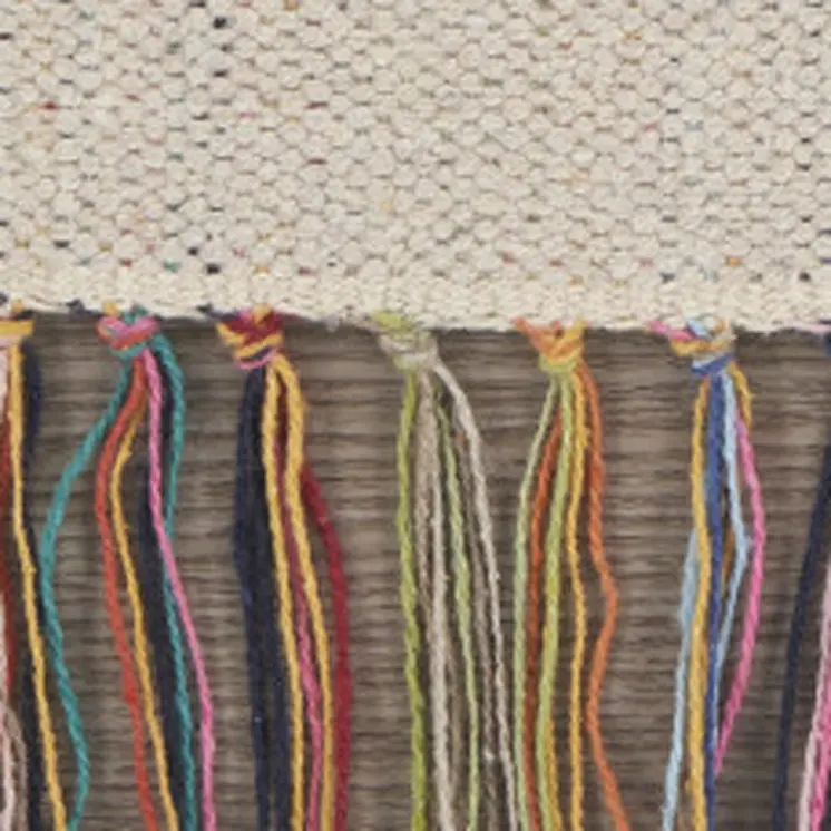 5' X 7' Orange Southwestern Handmade Area Rug With Fringe