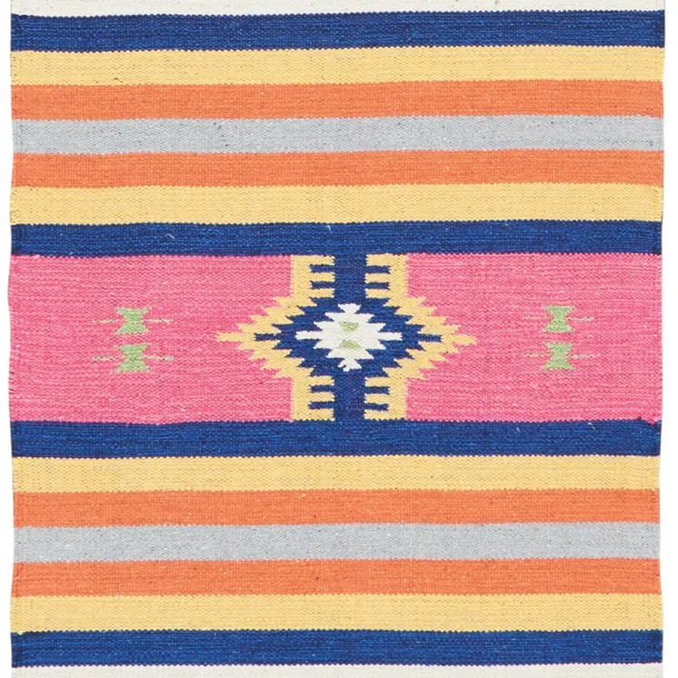 8' Ivory Southwestern Handmade Runner Rug With Fringe