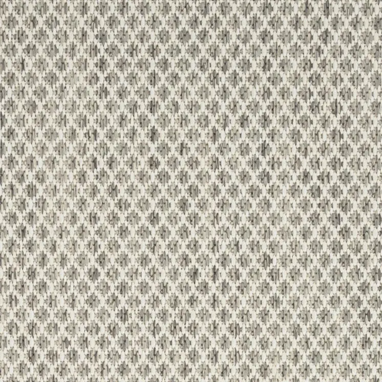 8' Ivory and Gray Abstract Non Skid Runner Rug