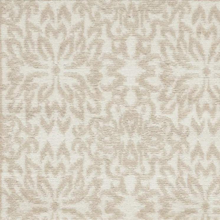 2' X 4' Beige and Ivory Floral Area Rug