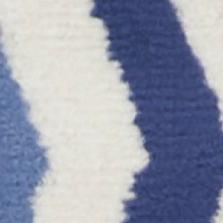 3' X 5' Ivory and Blue Geometric Area Rug