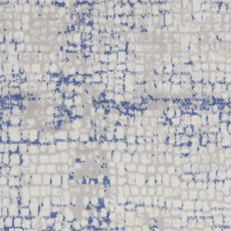 3' X 5' Ivory Blue and Gray Abstract Area Rug