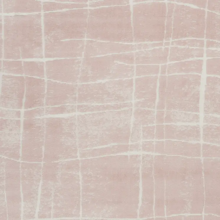 5' X 7' Pink and Ivory Abstract Geometric Area Rug