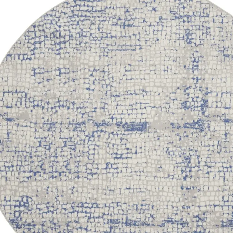 4' X 6' Gray and Ivory Geometric Area Rug