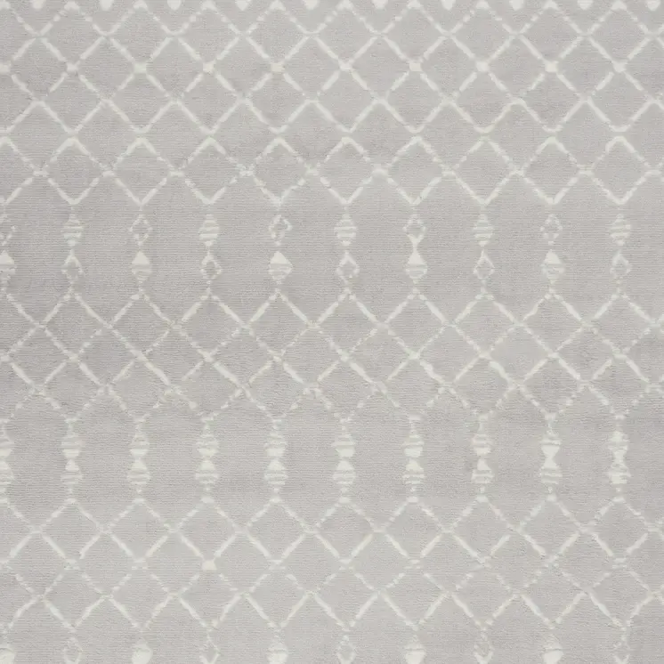 4' X 6' Gray and Ivory Geometric Area Rug