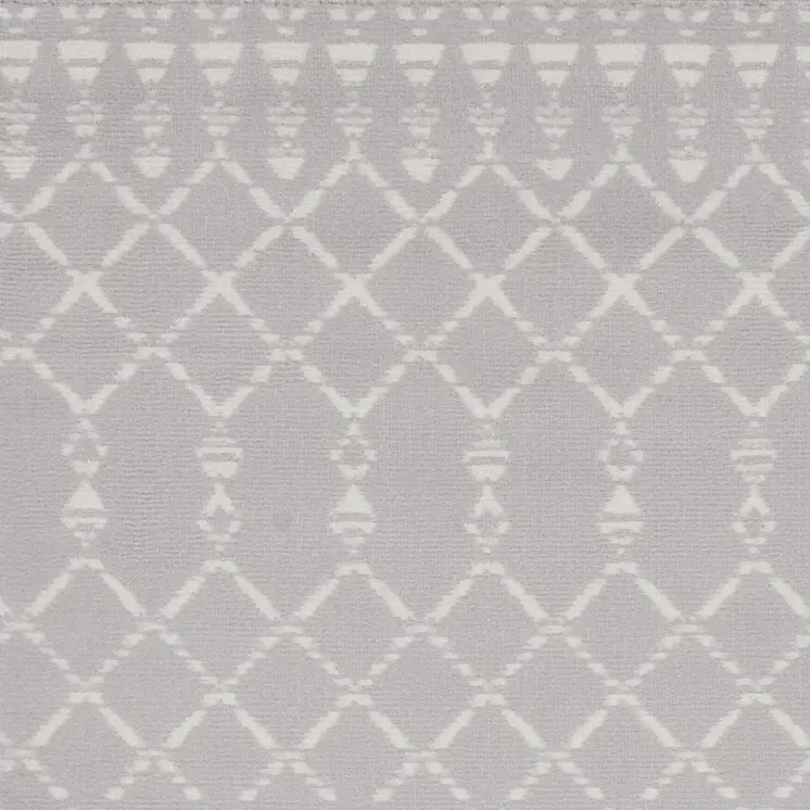 3' X 5' Gray and Ivory Geometric Area Rug