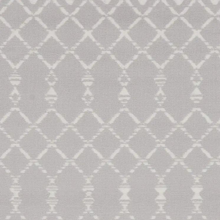 3' X 5' Gray and Ivory Geometric Area Rug