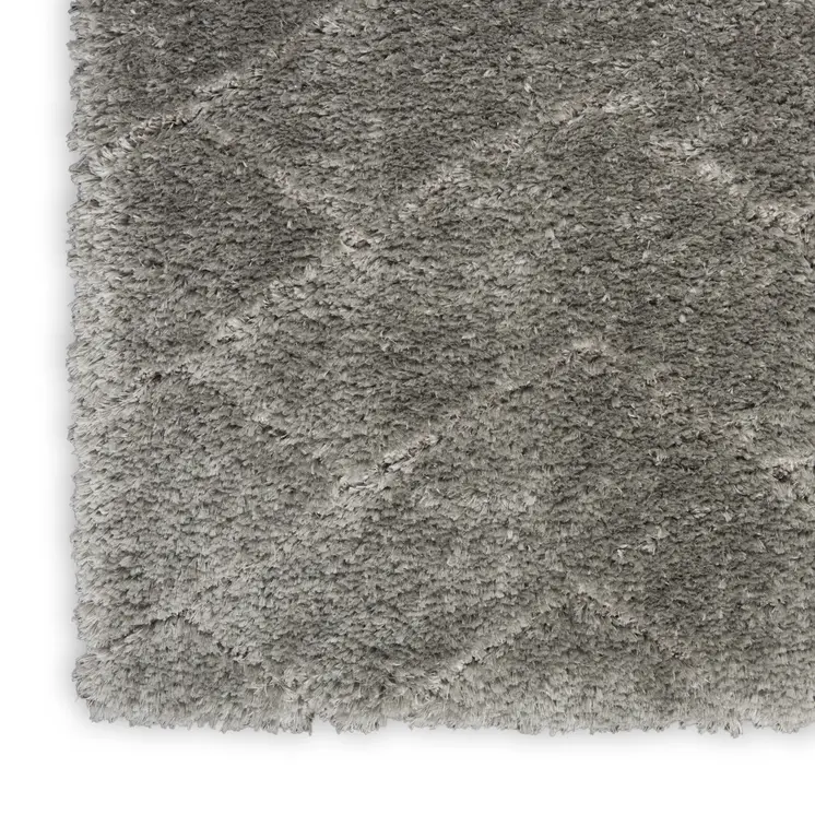 4' X 6' Gray Chevron Shag Area Rug