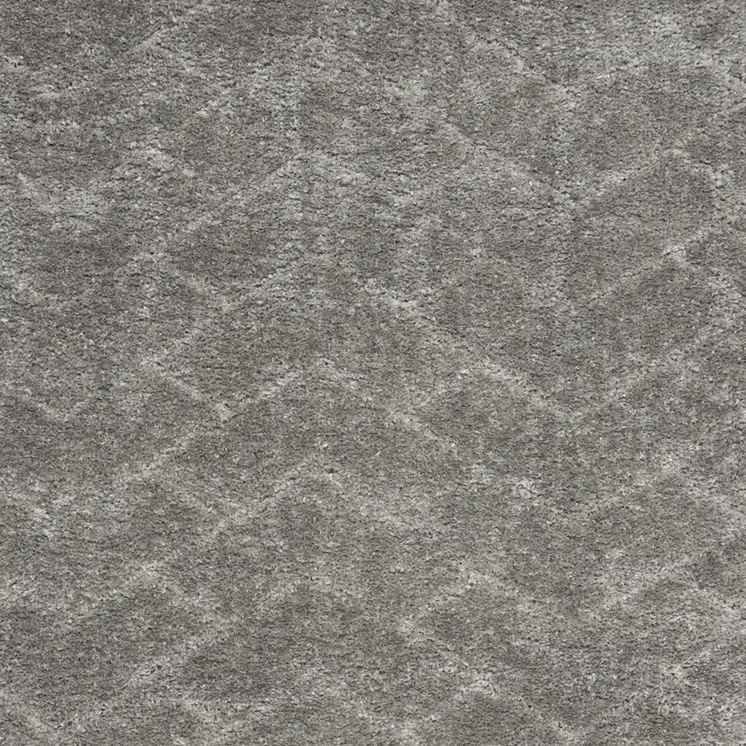 4' X 6' Gray Chevron Shag Area Rug
