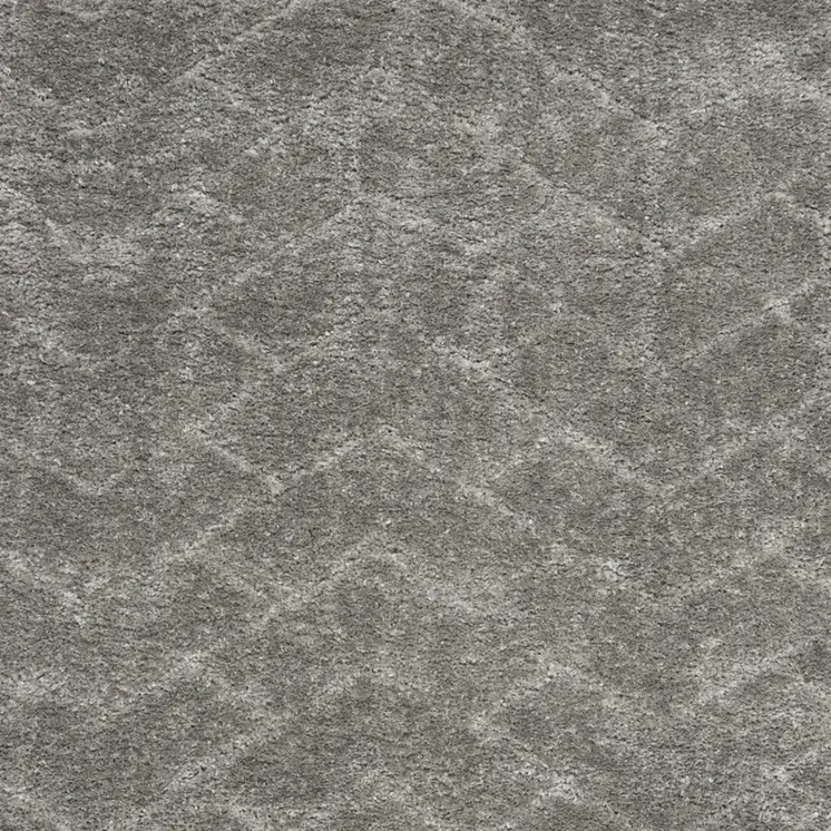 4' X 6' Gray Chevron Shag Area Rug