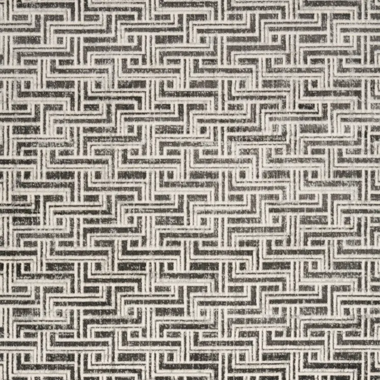 9' X 12' Gray Geometric Distressed Area Rug