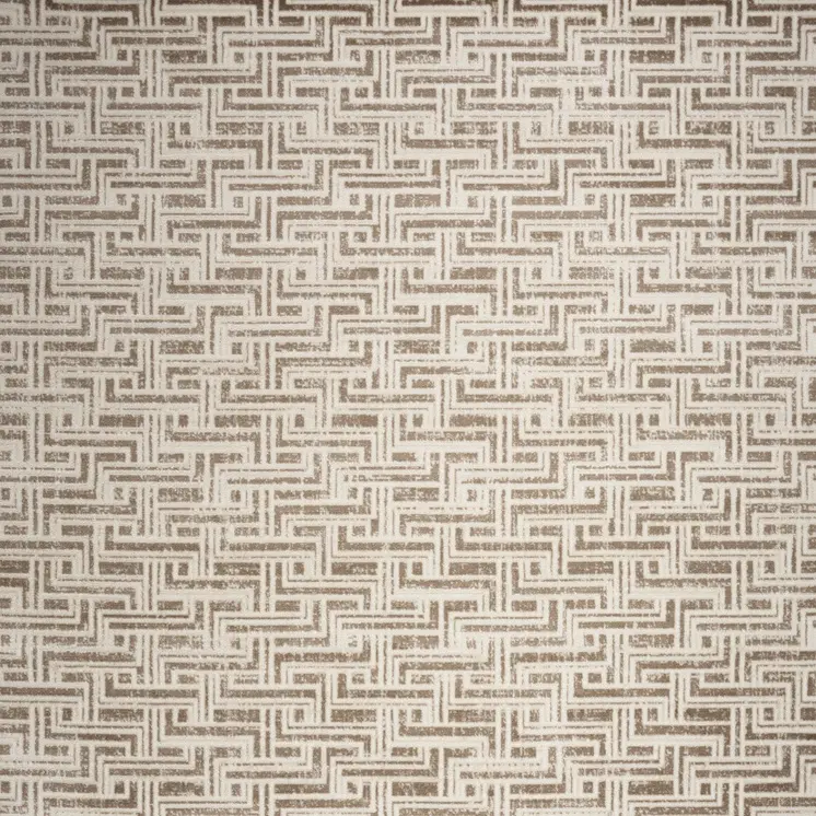 5' X 7' Brown Geometric Distressed Area Rug