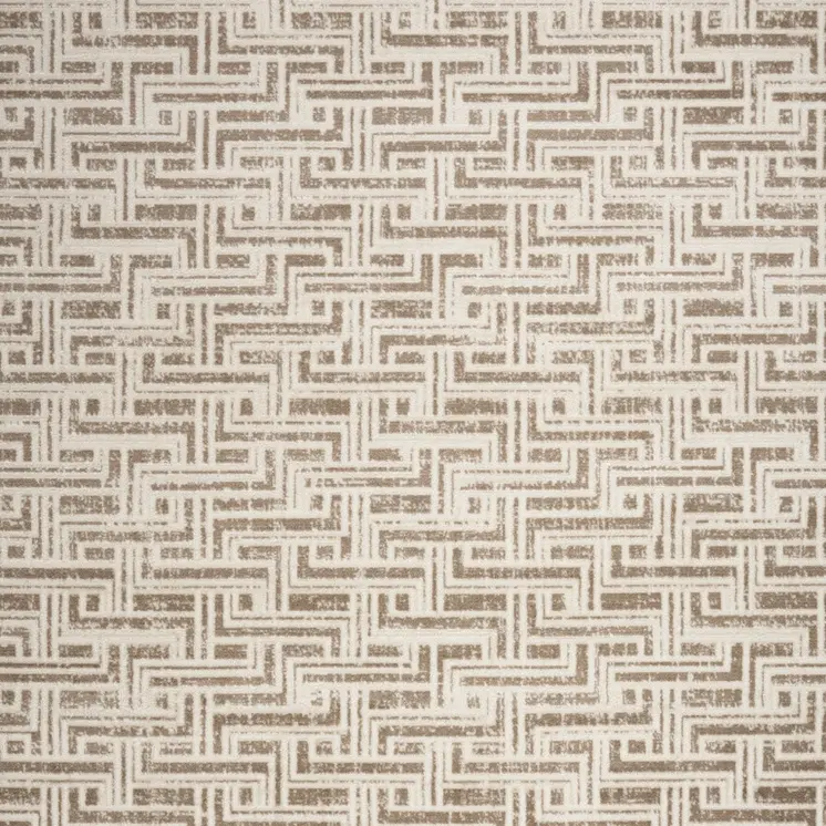 5' X 7' Brown Geometric Distressed Area Rug