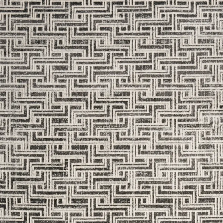 5' X 7' Gray Geometric Distressed Area Rug