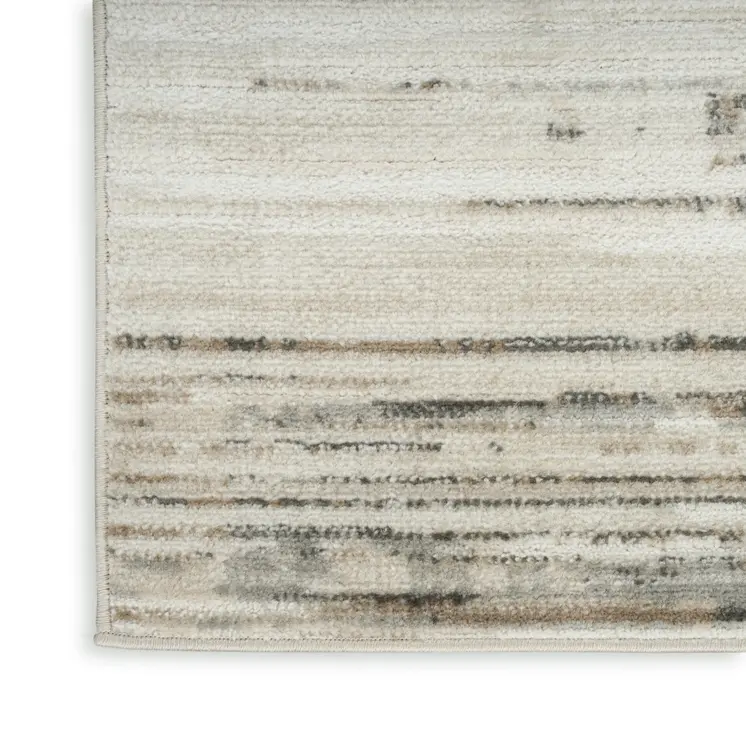 4' X 6' Cream Abstract Distressed Area Rug
