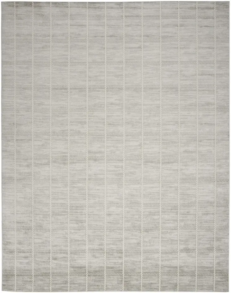 9' X 12' Gray Geometric Area Rug