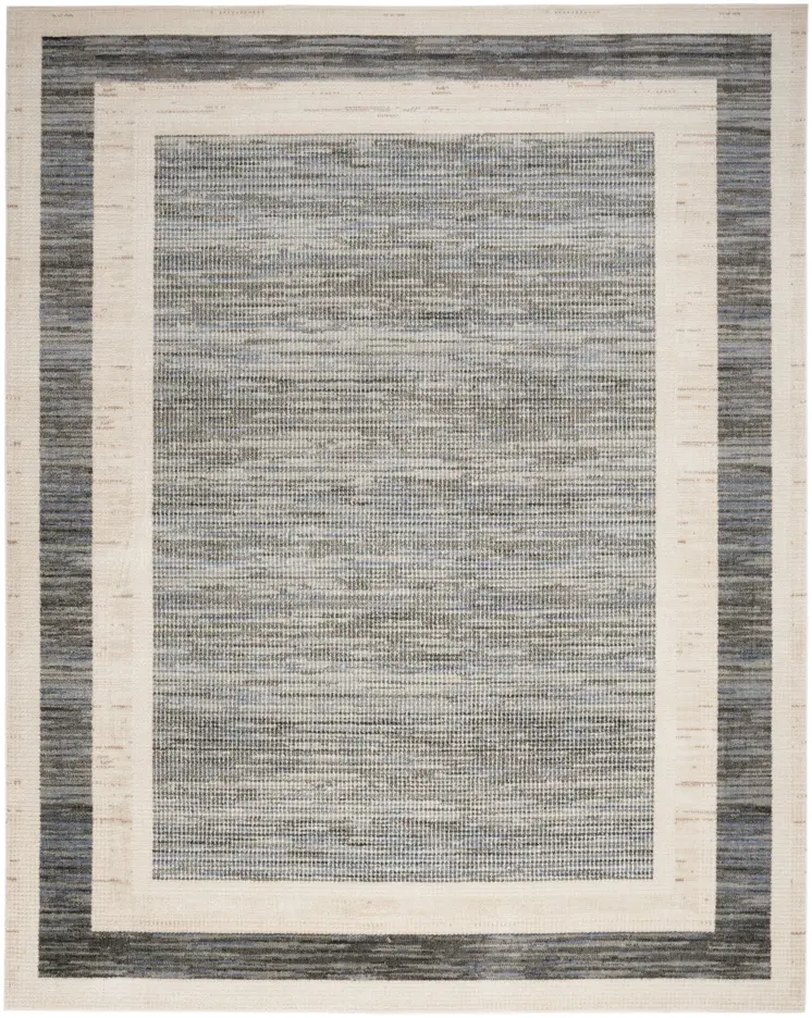 9' X 12' Gray Geometric Area Rug