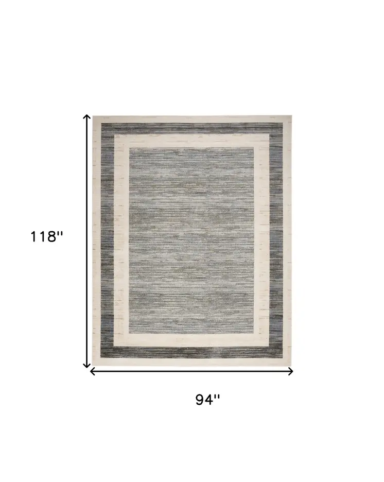 8' X 10' Gray Geometric Area Rug