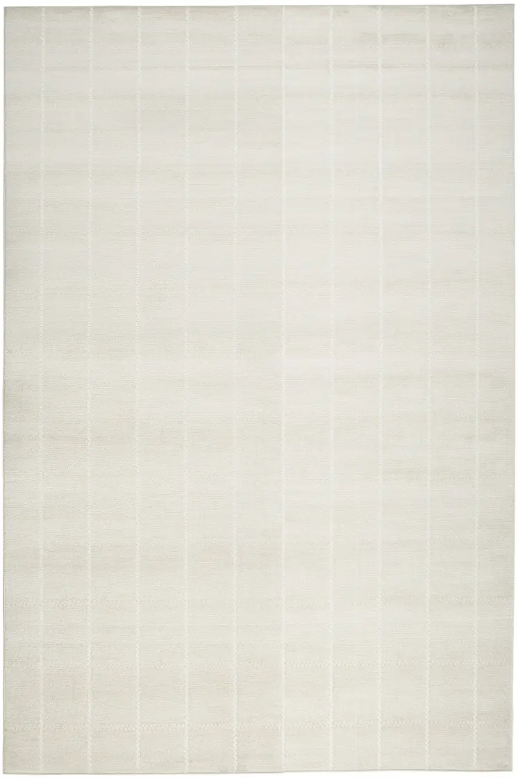 5' X 7' Cream Geometric Area Rug