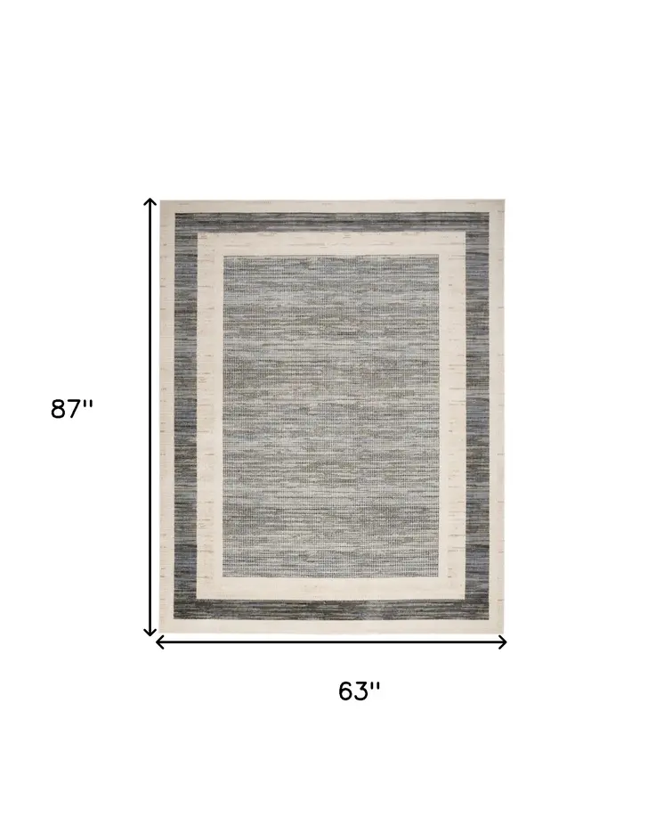5' X 7' Gray Geometric Area Rug