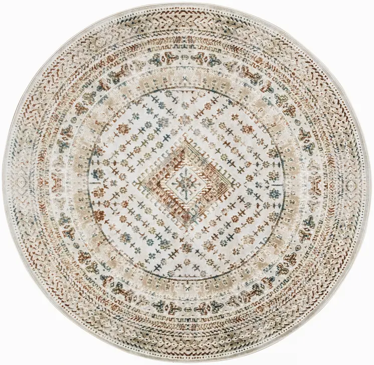5' X 7' Gray Geometric Distressed Area Rug