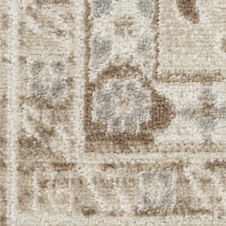 4' X 6' Brown Geometric Distressed Area Rug
