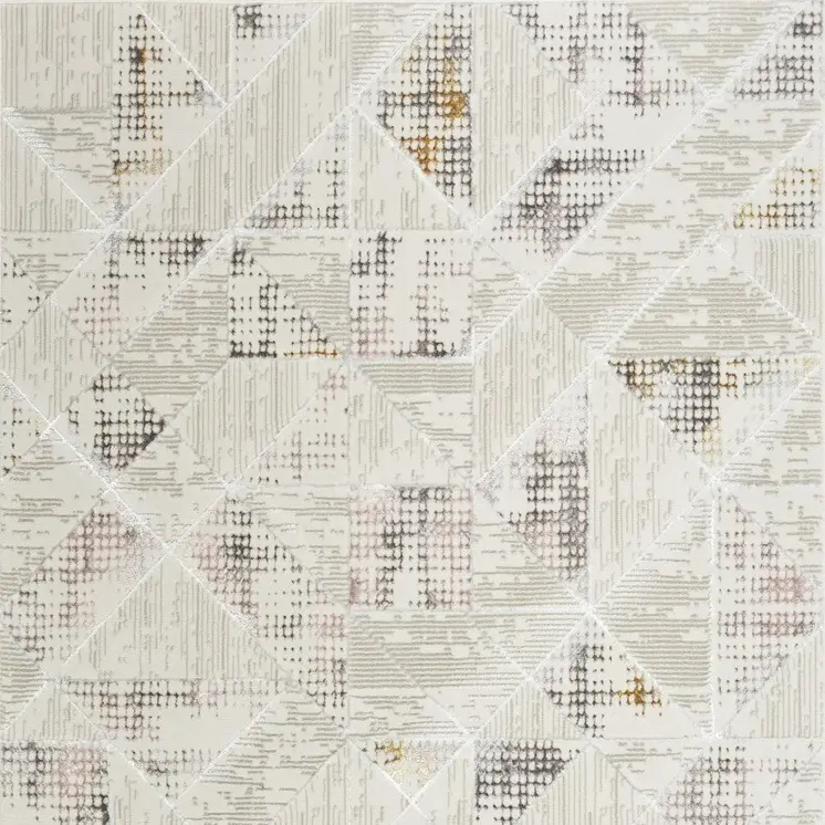 3' X 5' Ivory Teal Blue and Black Abstract Area Rug