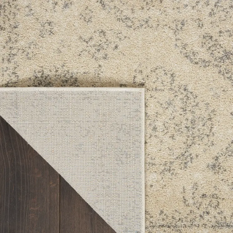 4' X 6' Beige And Gray Oriental Distressed Area Rug