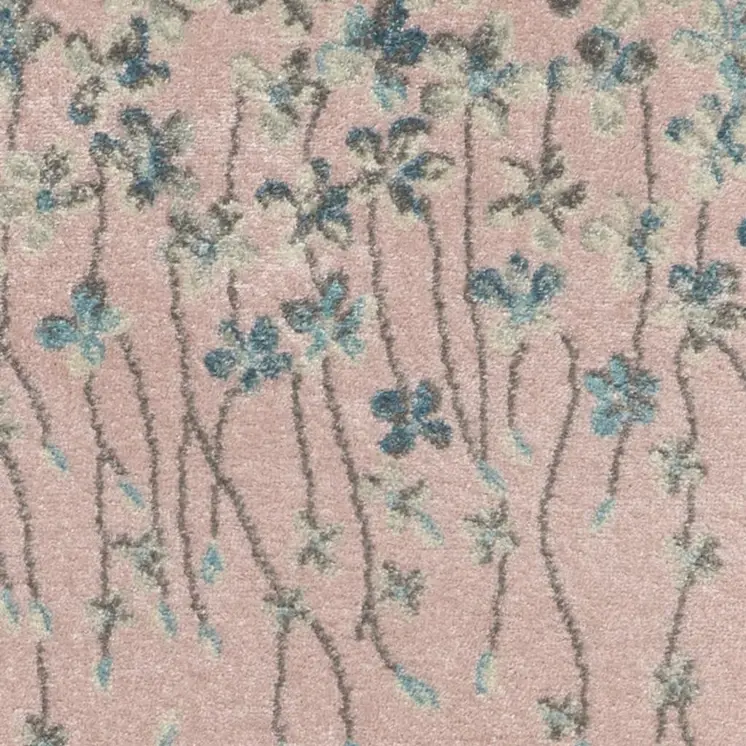 2' X 4' Beige And Gray Floral Area Rug