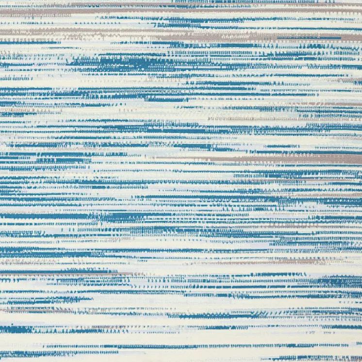4' X 6' Ivory Blue and Gray Striped Area Rug
