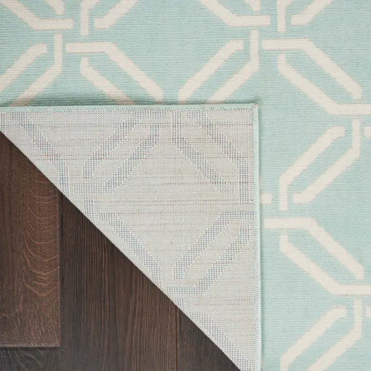 4' X 6' Beige and Green Trellis Area Rug
