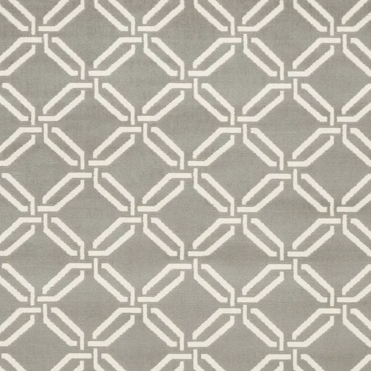 4' X 6' Gray and Beige Trellis Area Rug