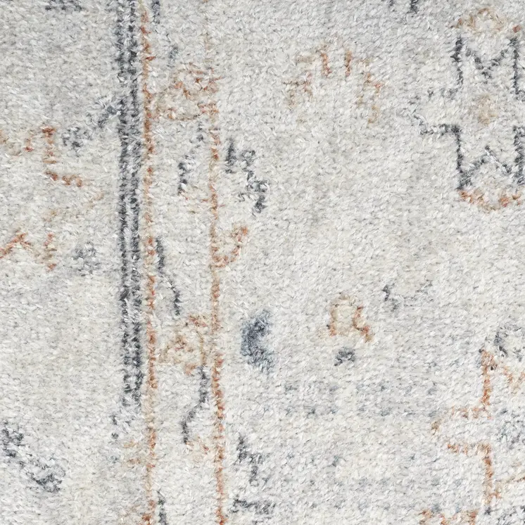 6' Blue Oriental Distressed Runner Rug