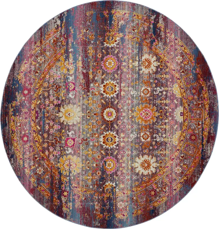 4' X 6' Ivory And Brown Floral Distressed Area Rug